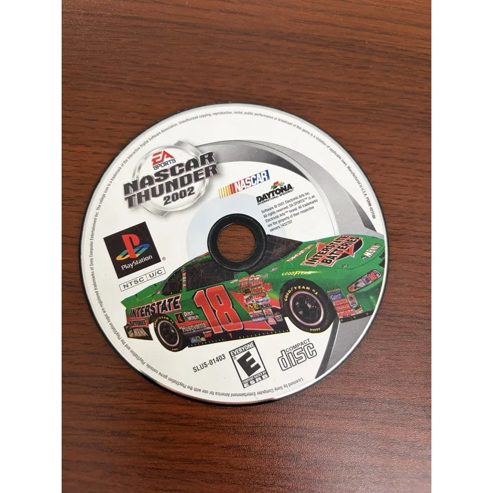 NASCAR Thunder 2002 (Sony PlayStation 1, 2001) PS1 Video Game Disc only